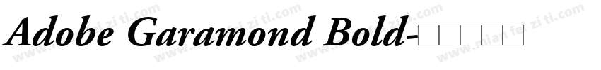 Adobe Garamond Bold字体转换
